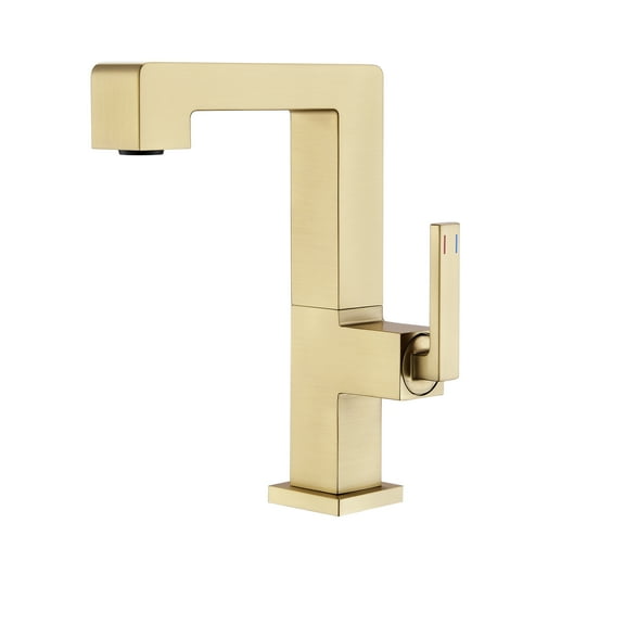 Solid Brass Single Hole Bathroom Sink Faucet