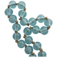 thumbnail image 5 of DecMode Handmade Round Light Blue Glass Garland with Tassel with Knotted Brown Jute, 5 of 17