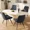 Dark grey, variant on 2-Piece / 4-Piece Modern Dining Chair Sets with Thickened Cushions Premium Fabric Upholstered Kitchen Chairs Sturdy Metal Legs 300 lbs Capacity for Dining Room Living Room Office