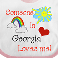 thumbnail image 4 of Inktastic Someone in Georgia loves me Boys or Girls Baby Bib, 4 of 4