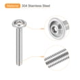 thumbnail image 4 of Uxcell Flanged Button Head Socket Cap Screws, 25 Pcs M5x40mm - 304 Stainless Steel Socket Drive Fasteners Bolts, Fully Thread Machine Screws (Silver), 4 of 5