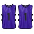 thumbnail image 2 of Tignapoo 6-Pack Adult Reversible Team Vests with Numbers 1-6, Purple - Lightweight and Breathable Sports Gear for Football & Basketball Practice, 2 of 4