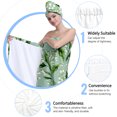 thumbnail image 6 of Colevkie 2 Pcs Bath Skirt & Shower Cap Set for Women Polyester Adjustable Quick Drying Bath Wrap Set for Shower Spa Sauna Printed Flowers Pattern, 6 of 8