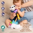 thumbnail image 4 of Kids Hits: Stack & Play Panda - Wooden Stacking & Sorting Ring Toy, Numbers, Shape & Colors, Eco-Friendly Wood, Montessori Learning Play, Toddlers 1+, 4 of 9