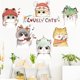 thumbnail image 4 of Pegatinas de pared de gatitos y gatos de Buerhomie, arte de pared de guardería de anime, murales de pared para bebés, decoración de dormitorio para niños, arte de pared de póster para decoración, 4 of 5