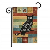 Breeze Decor BD-OU-G-109054-IP-BO-D-US18-WA 13 x 18.5 in. The Wild Is Calling Nature Outdoor Impressions Decorative Vertical Double Sided Garden Flag