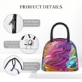 thumbnail image 4 of Fotbe Rainbow Melting Ice Cream Bolsa de Almuerzo con Estampado, Lonchera Aislada, Contenedor de Comida Reutilizable Tipo Cooler a Prueba de Fugas, 4 of 6