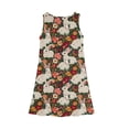 thumbnail image 4 of YOUYEDIAN Easter Girls Sleeveless Dress Casual Cute Elegant Bunny Print Crew Neck A-Line Dresses Summer Flowy Sundresses (Red, 8-9 Years), 4 of 5