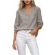 thumbnail image 2 of Neewe Womens Classic Plain 3/4 Short Sleeve Cardigans Summer Lightweight V Neck Button Down Casual Tops, 2 of 5