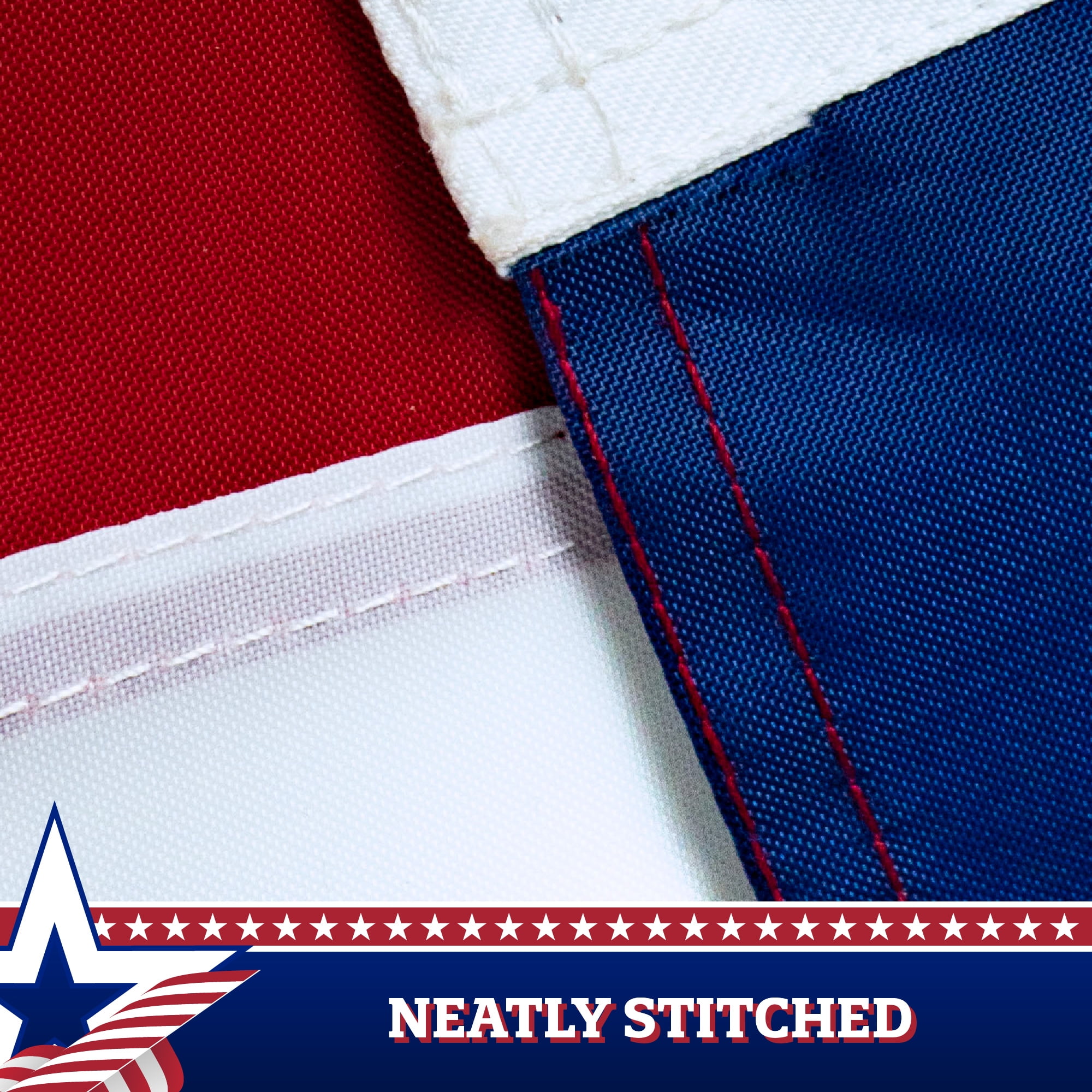 USA Pull Down Flag 1.67x8FT 2-Pack Embroidered Polyester By G128