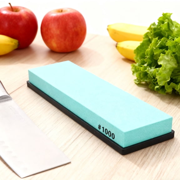 Sharpening Stone 1000 Grit Whetstone 1000 Grit Sharpening Stone White Corundum Whetstone Sharpening Stone 1000 Grit Whetstone White Corundum Anti Slip Silicone Base Multipurpose Use Green