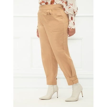 ELOQUII Elements Women's Plus Size Belted Waist Trousers