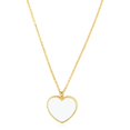 thumbnail image 1 of 14k Yellow Gold High Polish Heart Pearl Paste Necklace, 1 of 1