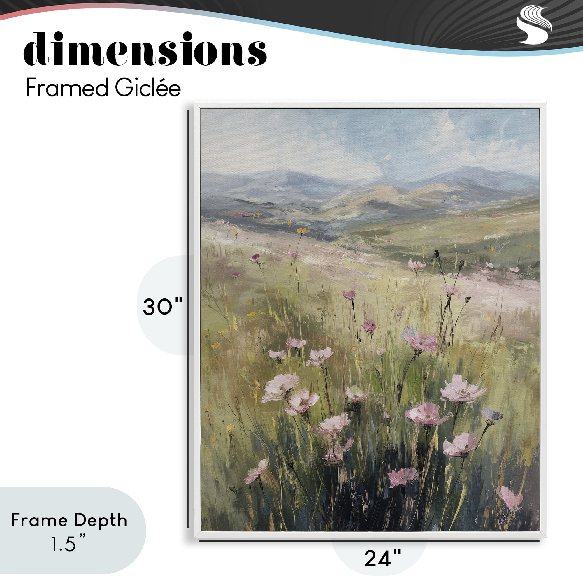 Stupell Industries Wild Shrubs in Pasture White Framed Giclee Art, design by Svetlana Aleynikova