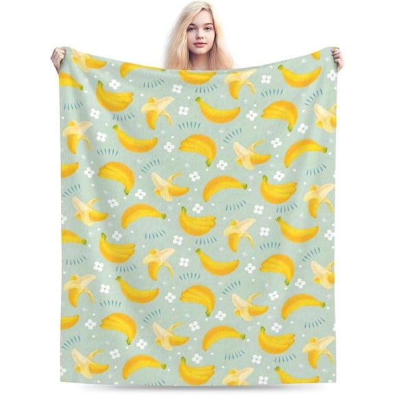 [60x50inch] Ultra Soft Cute Strawberry Blanket Flannel Throw Blanket Decor Bedding Suitable for Travel Camping Living Room Sofa Bedroom Decoration Gifts (Strawberry Blanket-3, 50inx40in)