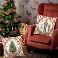 thumbnail image 5 of Nutcracker Pillow Covers Christmas Tree Pillow Cases Decorative Throw Pillows 16 x 16 Inch Set of 4 Xmas Winter Holiday Pillow Cushion Case Covers for Sofa Couch Red, 5 of 6