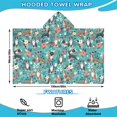 thumbnail image 2 of Pitbull Dog and Flower Floral Hooded Bath Towel，60"x35" for Ages 3 To 12 Kids, Quick Dry Lightweight Soft Microfiber Hood Beach Towel Cover Up for Kids, 2 of 7