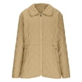 thumbnail image 4 of Women's Quilted Barn Jacket 2026 Trendy Lightweight Puffy Zip Up Bomber Coat Warm Winter Outwear with Pocket, 4 of 6