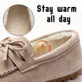 thumbnail image 5 of CHICVOMEY Women's Faux Fur Lined Moccasin Slippers - Warm Suede Indoor&Outdoor House Shoes with Non-Slip Sole for Winter Comfort Moccasin Slippers, 5 of 10