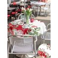 thumbnail image 4 of Outdoor Tablecloth with Umbrella Hole and Zipper, Valentine Love Heart Round Table Cloth 60 Inch Waterproof Tablecloth, Red Eucalyptus Leaf Botanical Picnic Table Cover for Patio Camping, 4 of 7