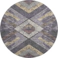 thumbnail image 2 of Addison Rugs Mayfield Premium Machine Washable Transitional Geometric Purple Round Rug, 8' x 8', 2 of 6
