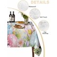 thumbnail image 5 of Spring Easter Flowers Rectangle Tablecloth, Farmhouse Floral Black Buffalo Plaid Waterproof & StainResistant Tablecloth, Washable Oil-proof Table Cover for Dining/Party/Wedding/Buffet 52x70 In, 5 of 9