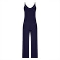 thumbnail image 5 of Kiplyki Trendy Pants for Women High Waist Solid Color Suspender Sleeveless Pleated Jumpsuit, 5 of 7