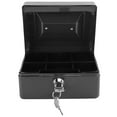 Cash Box, 6inch Money Storage Box Lock Case, Box Lockable Safe Box Wth