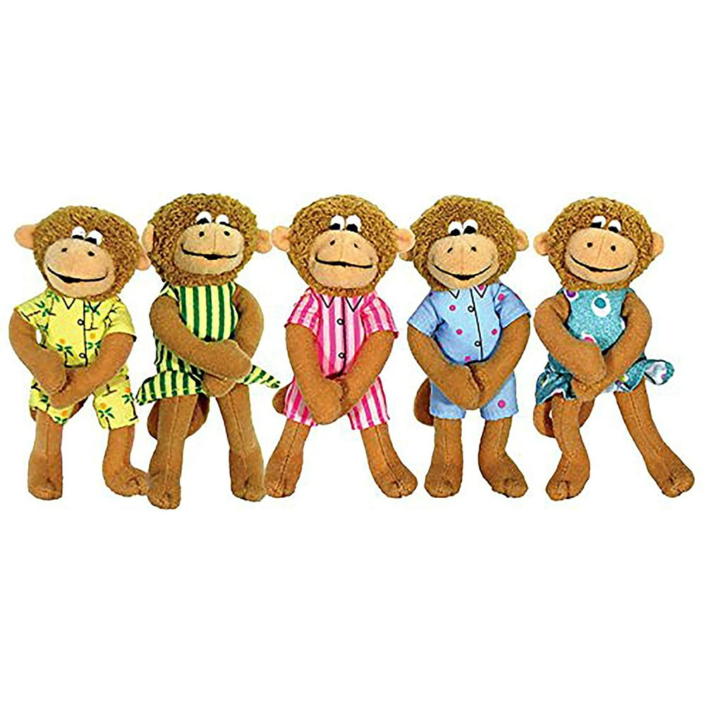 Five Playful Monkeys Finger Puppets for a Fun Memorable Storytime for