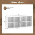 thumbnail image 3 of Costway 8-Cube Bookcase Bookshelf with 2 Anti-Tipping Kits Storage Organizer Rustic White, 3 of 10