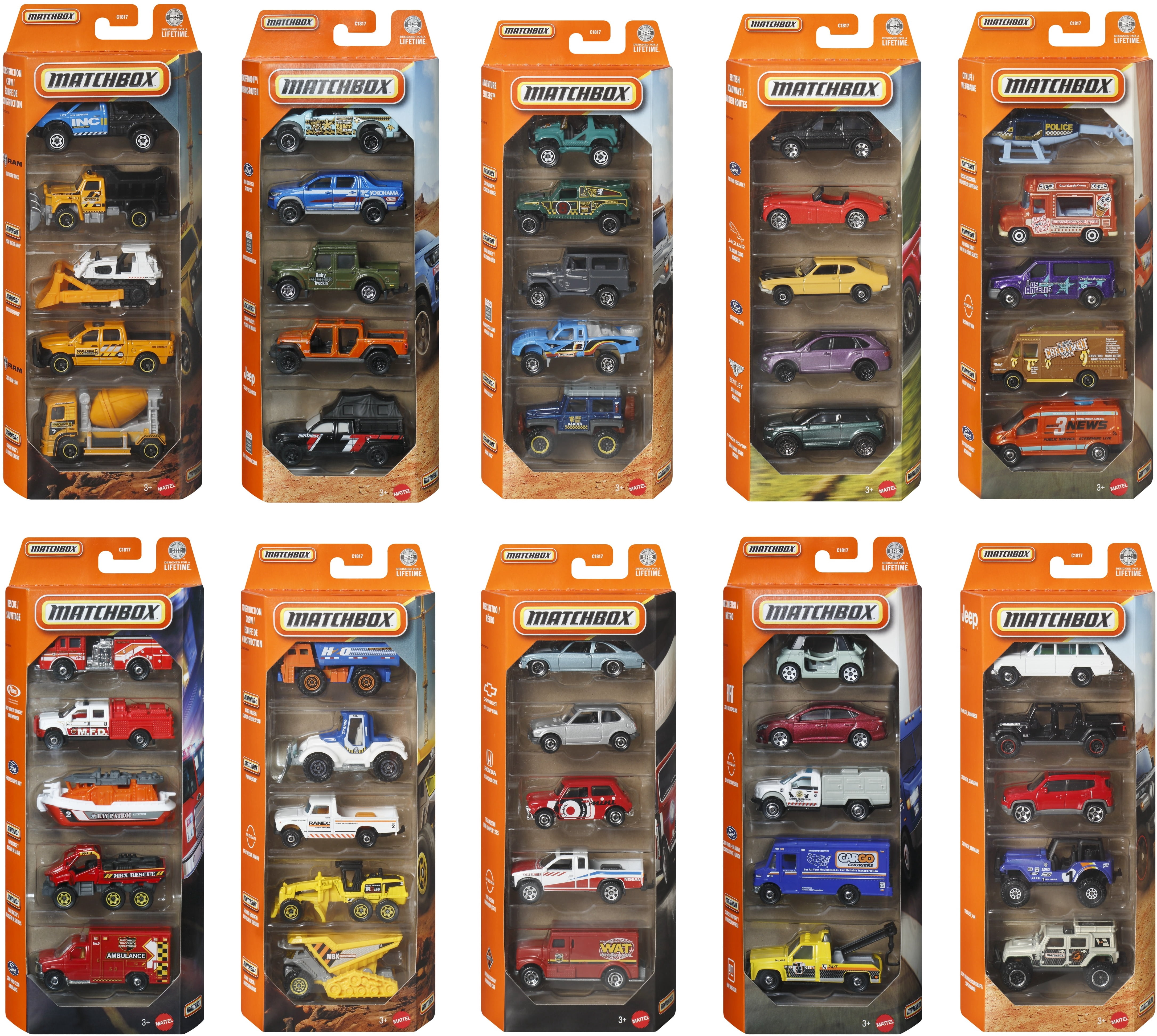 Hot Wheels Matchbox まとめ　セット Mattel, Hot Wheels Basic Car, 72-Piece Assortment, 1:64 scale