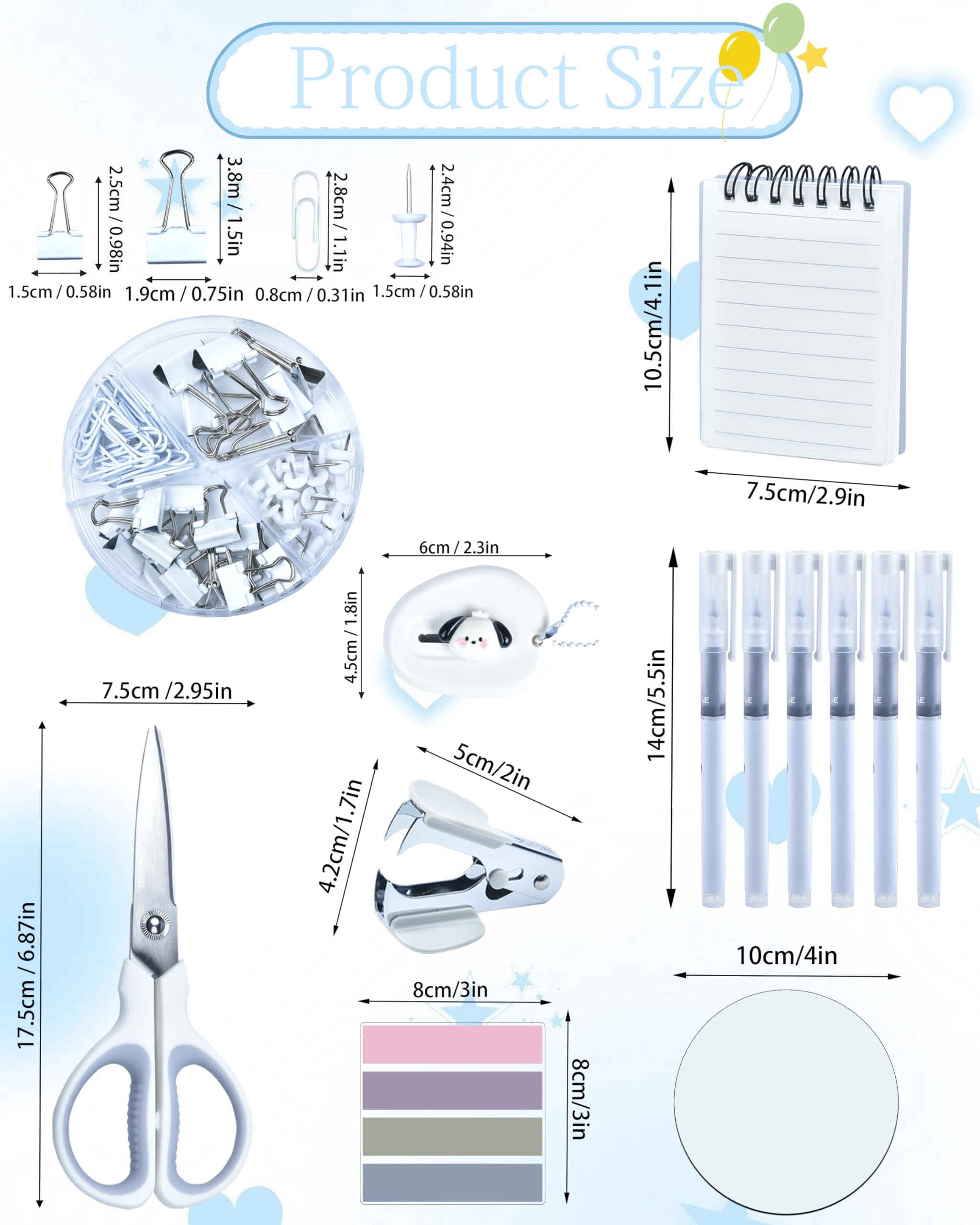White Desk Accessories And Organizers With Organizer 360°rotating Pen Holder Stapler A Lot Of Office Supplies Beautifully Presented In Gift Box