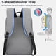 thumbnail image 5 of Backpack travel flight 15.6 laptop, fits 15.6 inch, USB charging port, lightweight foldable, durable polyester, for office use, laptop bag, travel gear, business backpack, portable storage,, 5 of 9