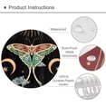 thumbnail image 3 of Skull Butterfly Gothic Moth Skeleton Mysterious Shower Curtain 60Wx72H Inch Hippie Mushroom Moon Stars Spooky Black Pink Hipster with 12 Plastic Hooks Fabric Waterproof Toilet Accessories Decor, 3 of 4