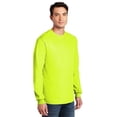 thumbnail image 4 of Gildan Heavy 100% Cotton Long Sleeve T-Shirt – Safety Green Color | 5.3 Oz Size - M | Buy from GILDAN, 4 of 5