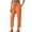 Orange, variant on Staron Women's Spring Casual Pants Straight Leg Ankle-Length Linen Cotton Trousers with Lace-Up Tie Waist Solid Color Relaxed Comfy Travel, Beige XXL