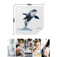 thumbnail image 5 of nqOlkjepod Cute Killer Whale Cloth Napkins Set of 6 Reusable Dinner Napkins, Orca Animal Ocean Retro Artwork Cocktail Napkin Washable Table Napkins for Wedding/Holiday Party/Baby Shower 20"x20", 5 of 8