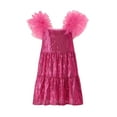 thumbnail image 1 of oqasdz Robe de Fête pour Filles Robe Élégante à Manches Volantées avec Design Festif pour les Fêtes, 1 of 6