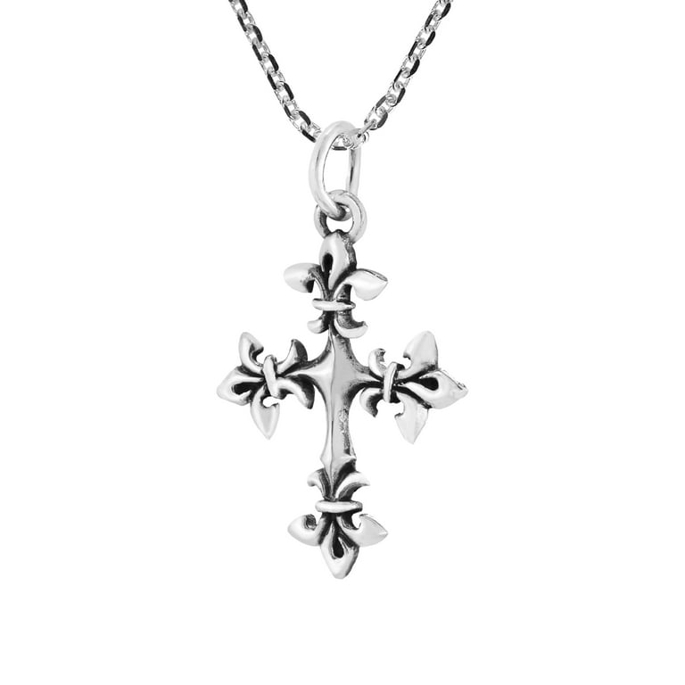 Ornate Cross Pendant Adult Silver Ornate Cross Pendant Adult Silver