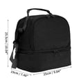 thumbnail image 5 of Unique Bargains Insulated Lunch Bag with Adjustable Shoulder Strap Black 410 oz, 5 of 7