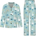 thumbnail image 4 of Top-kevin Women Long Sleeve Pajama Set Comfy Pjs Sets Donut Pattern Hearts Icing 2 Piece Lounge Set, 4 of 12