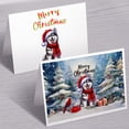 thumbnail image 3 of Merry Christmas Siberian Husky Enjoys Woofmas Winter Xmas Holiday 7x5in Folded Greeting Card Husky Dog Lover Gifts Single Note Card with Envelope - 02022, 3 of 5