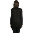 thumbnail image 2 of ToBeInStyle Women's Long Sleeve Open Front Lightweight Cardigan, 2 of 4