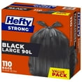 thumbnail image 1 of Hefty EasyFlaps Lot de 110 sacs poubelle - Noir 90 l, 1 of 2