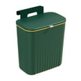 thumbnail image 3 of Cubo de basura colgante para cocina con tapa, cubo de basura para baño interior y cocina. verde, 3 of 9