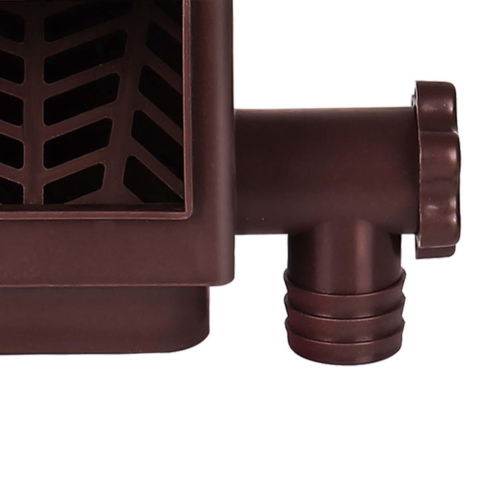 simhoa Rain Water Collection System, Raindrop Collection, Rain Barrel Diverter for Downspouts Landscape Yard Watering Brown