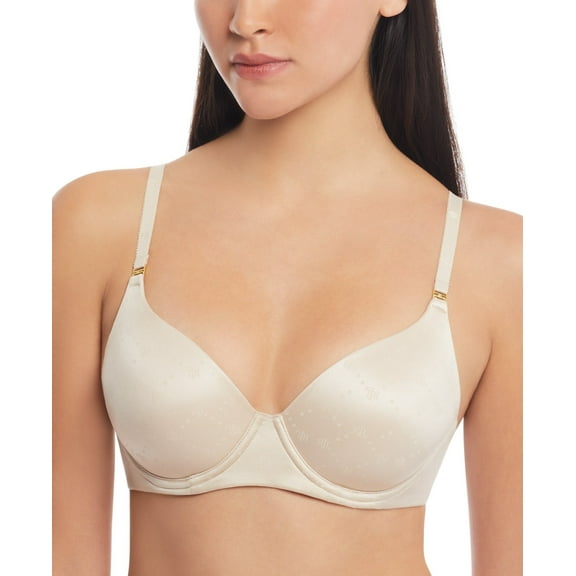 Lauren Ralph Lauren Comfort Collection Repeat-Logo T-shirt Bra, 4L0016 - Light Truffle, Size 36DDD