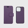 thumbnail image 2 of Caseco Mag-Safe iPhone 14 Pro Leather Wallet Case - Sunset Blvd - Purple, 2 of 5