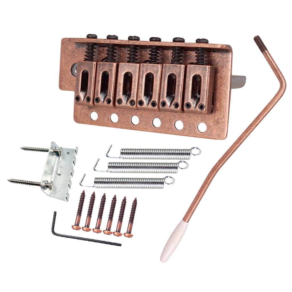 Dualoai Copper Red Flat Saddle Single Tremolo Bridge System for SQ ST Electric Guitar