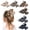 Matte, variant on 6PCS Hawaiian Plumeria Flower Hair Clips - Large Non-Slip Matte Claw Clips for Women, Strong Hold Beach Hair Accessories